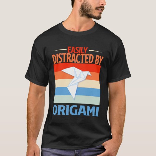 Easily Distracted By Origami T-shirt (Voorkant)