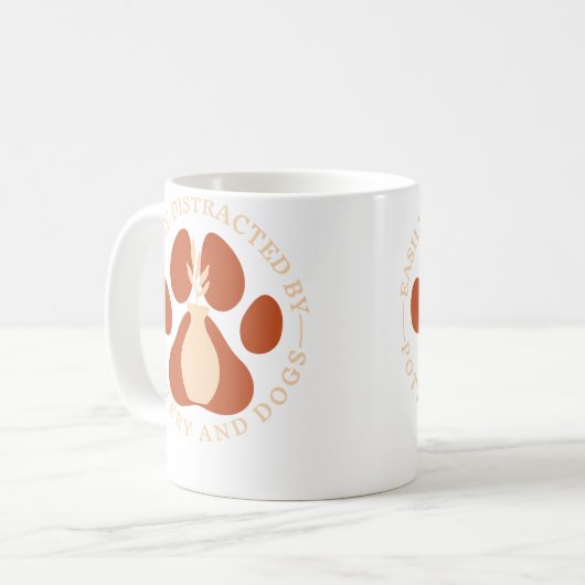 Easily Distracted By Pottery And Dog Pottery Maker Koffiemok (Voorkant links)