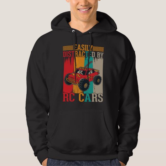 Easily distracted by RC Cars Hoodie (Voorkant)