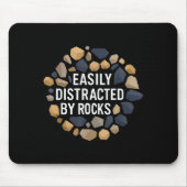 Easily Distracted By Rocks Funny Geology Rock Coll Muismat (Voorkant)