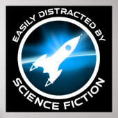 Easily Distracted By Science Fiction Poster (Voorkant)