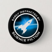 Easily Distracted By Science Fiction Ronde Button 5,7 Cm (Voorkant)