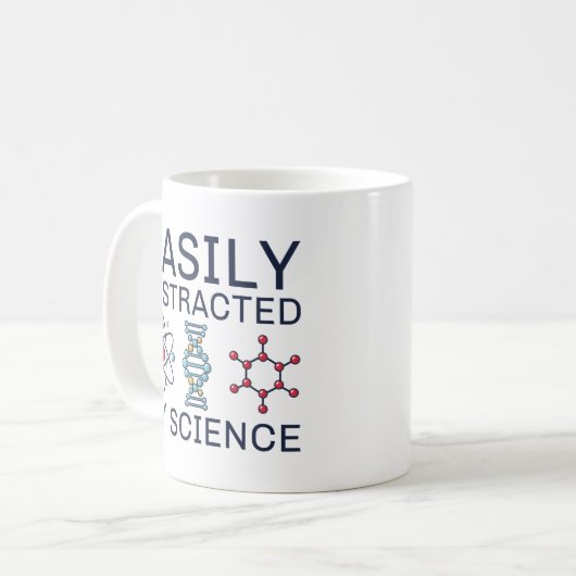 Easily Distracted By Science Koffiemok (Voorkant links)
