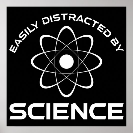 Easily Distracted By Science Poster (Voorkant)
