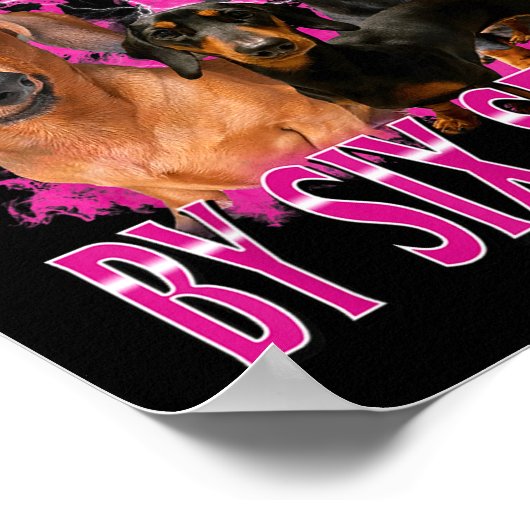 Easily Distracted By Six Seven 67 Meme Dachshund W Poster (Hoek)
