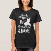 Easily Distracted By Snowshoe Cat And Books Kitte T-shirt (Voorkant)