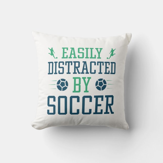 Easily Distracted By Soccer Kussen (Voorkant)