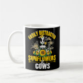 Easily Distracted By Sunflowers And Cows Funny Koffiemok (Links)