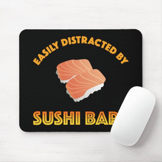 Easily Distracted By Sushi Bars Muismat (Met muis)