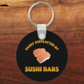 Easily Distracted By Sushi Bars Sleutelhanger (Voorkant)