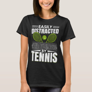 Easily Distracted By Tennis  Sports Player Graphic T-shirt