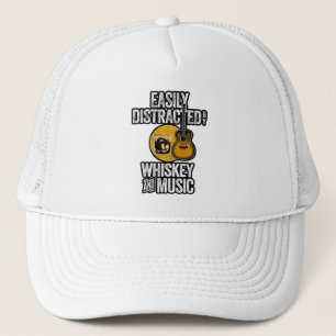Easily Distracted by Whiskey and Music Trucker Pet