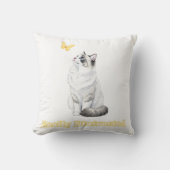 Easily Distracted Cute Cat & Butterfly Design Kussen (Voorkant)