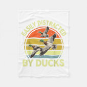 Easily Distracted Duck Hunting Gift Dad Hunter Son Fleece Deken (Voorkant)