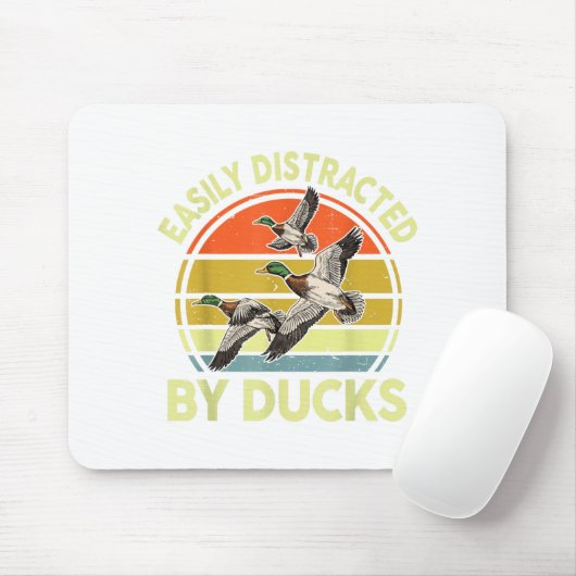 Easily Distracted Duck Hunting Gift Dad Hunter Son Muismat (Met muis)