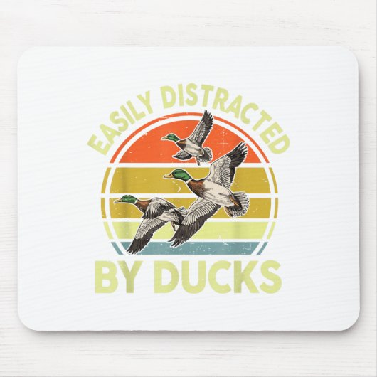 Easily Distracted Duck Hunting Gift Dad Hunter Son Muismat (Voorkant)