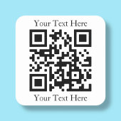 Easily Upload Your Own QR Code & Add Text Vierkante Sticker