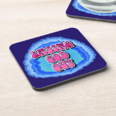 Easing GOD Out Geode 12 Stap AA Recovery Slogan Bier Onderzetter (Linkerzijde)