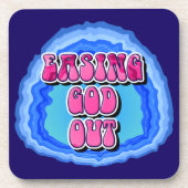 Easing GOD Out Geode 12 Stap AA Recovery Slogan Bier Onderzetter (Voorkant)