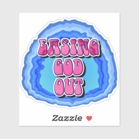 Easing GOD Out Geode 12 Stap AA Recovery Slogan Sticker (Vel)