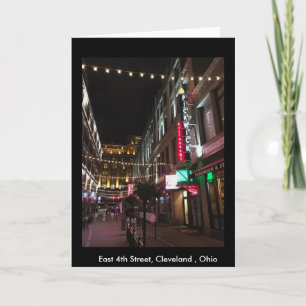 East 4th Street, Cleveland, Foto Wenskaart Kaart