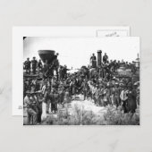 East and West Shaking Hands bij het laatste spoor Briefkaart (Voorkant / Achterkant)