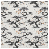 East Asian Ink Wash Fabric Stof (Swatch)