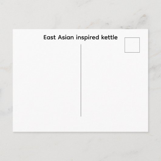 East Asian inspired kettle Briefkaart (Achterkant)