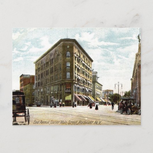 East Ave, Hoek van Main, Rochester, New York, Briefkaart (Voorkant)