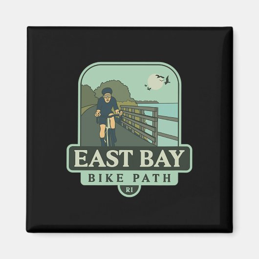 East Bay Bike Path - Rhode Island (fietsen) Magneet (Voorkant)
