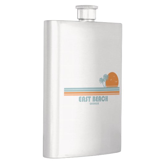 East Beach Georgia Sun Palm Trees Flacon (Rechts)