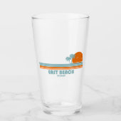 East Beach Georgia Sun Palm Trees Glas (Voorkant)