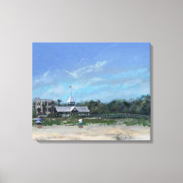 East Beach, St. Simons Island, GA - Canvas Afdrukk
