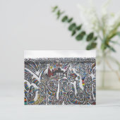 East Berlin Wall Graffiti Briefkaart (Staand voorkant)