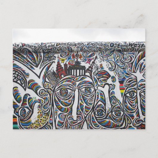 East Berlin Wall Graffiti Briefkaart (Voorkant)