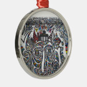 East Berlin Wall Graffiti Metalen Ornament (Rechts)