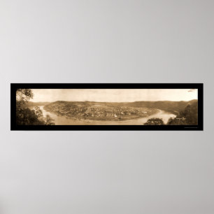 East Brady Panoramic Photo 1909 Poster