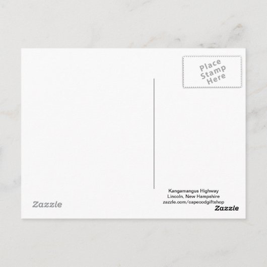 East Branch & Lincoln Train New Hampshire Postcard Briefkaart (Achterkant)