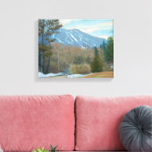 East Burke Vermont Berg in de winter Canvas Afdruk (Insitu (Woonkamer))