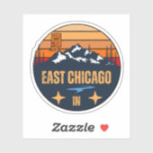 East Chicago, Indiana Sticker (Vel)