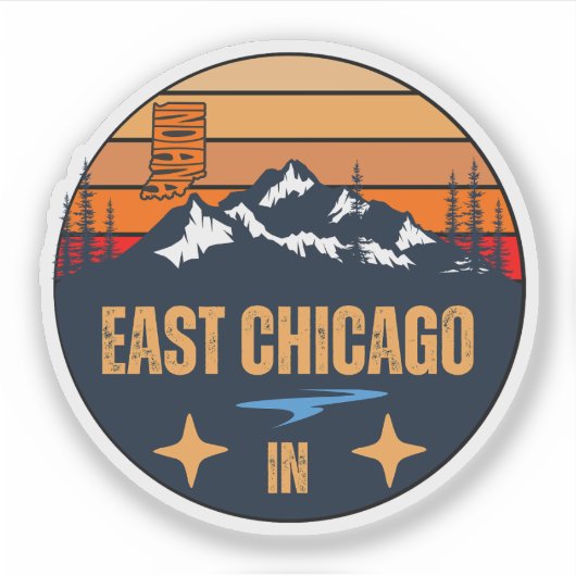 East Chicago, Indiana Sticker (Voorkant)