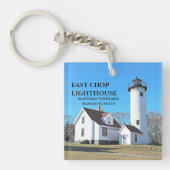 East Chop Lighthouse, Marthas Vineyard MA Keyring Sleutelhanger (voorkant)