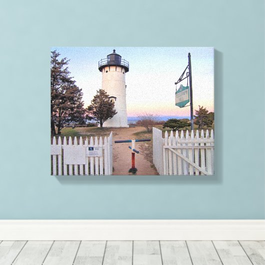 East Chop Lighthouse, Massachusetts Canvas Print (Insitu (Houten vloer))