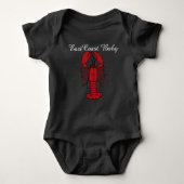East Coast Baby Lobster Nova Scotia Canada Romper (Voorkant)