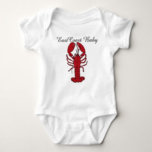 East Coast Baby Lobster Nova Scotia Canada Romper (Voorkant)