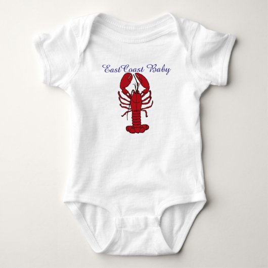 East Coast Baby Lobster Nova Scotia Canada Romper (Voorkant)