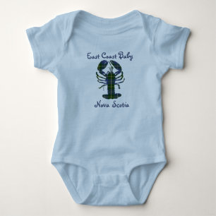 East Coast Baby Lobster Nova Scotia tartan Canada Romper