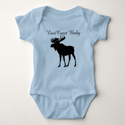 East Coast Baby Moose Nova Scotia Canada Romper (Voorkant)