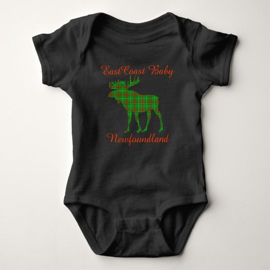 East Coast Baby Newfoundland tartan Moose Romper (Voorkant)