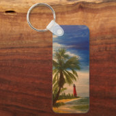 East Coast Beach and Lighthouse, van Gary Poling Sleutelhanger (Voorkant)
